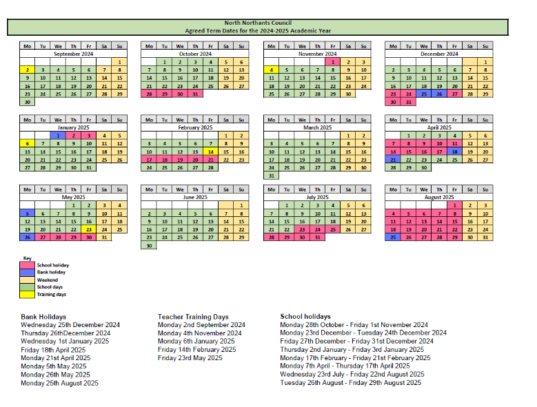 Northampton School Holidays 2025 2025 Image to u